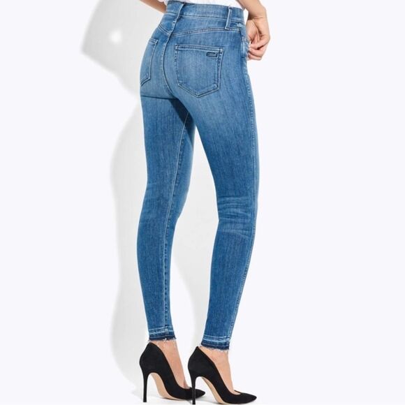 AYR The Riser High Rise Skinny Ankle Denim Jeans in Medium Wash Blue 27 … - Picture 3 of 14